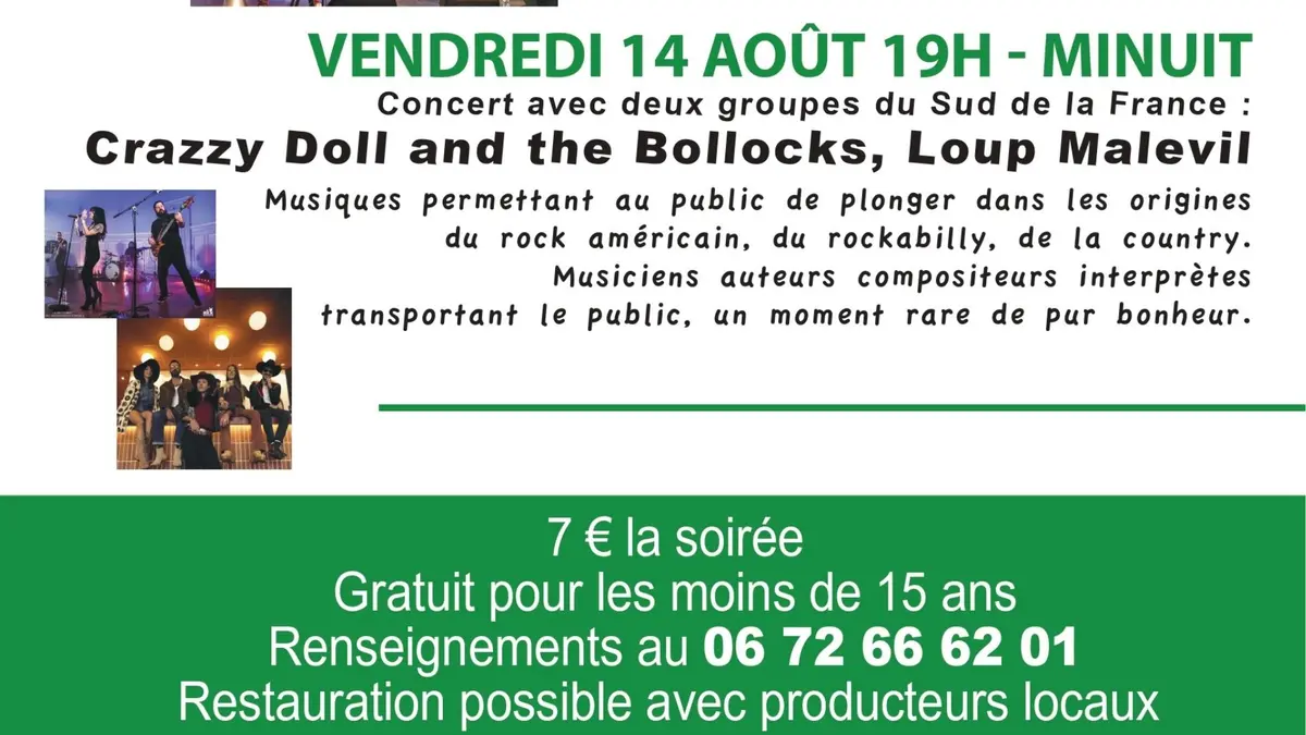 Concert : Crazzy Doll and the Bollocks, Loup Malevil