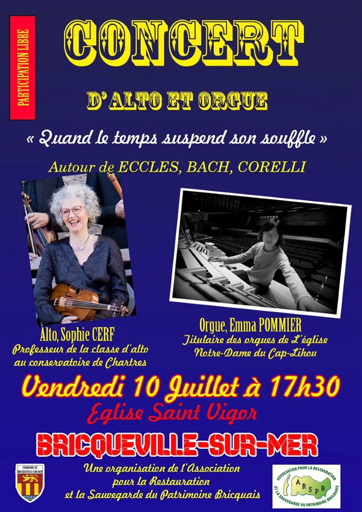 Concert d'alto et orgue Quand le temps suspend son souffle