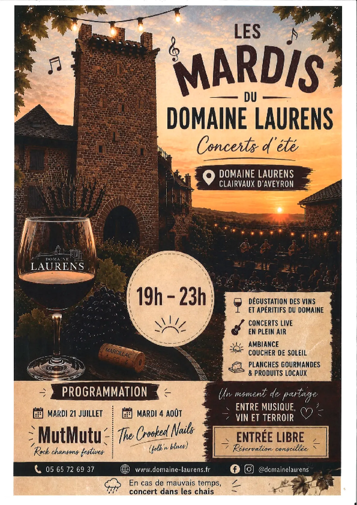 Concert d'été Domaine Laurens