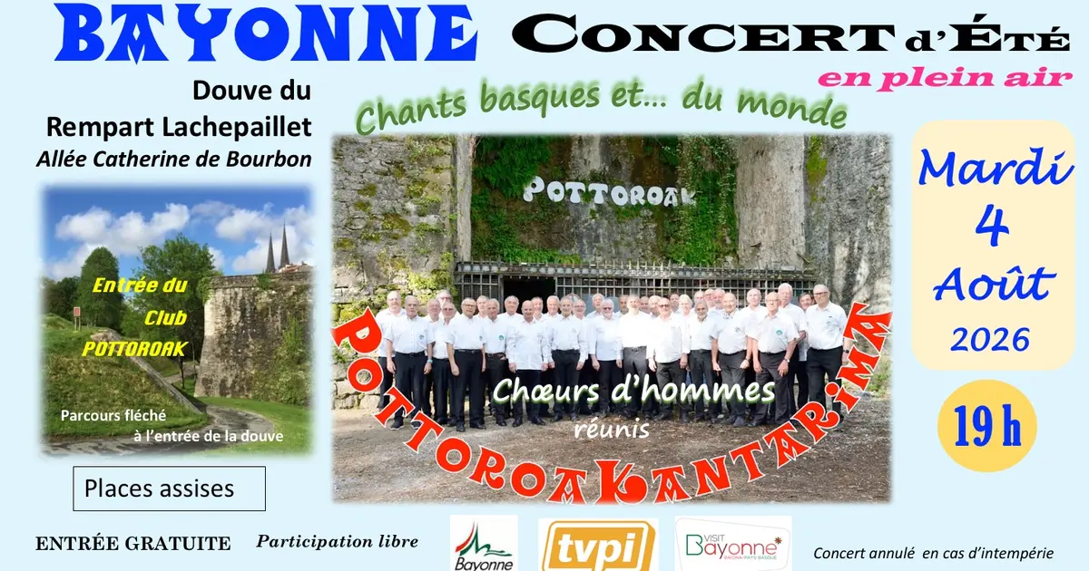 Concert d'été en plein air avec chants basques au Club Pottoroak