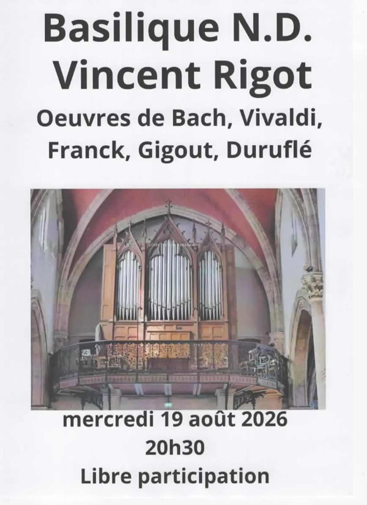 Concert d'orgue