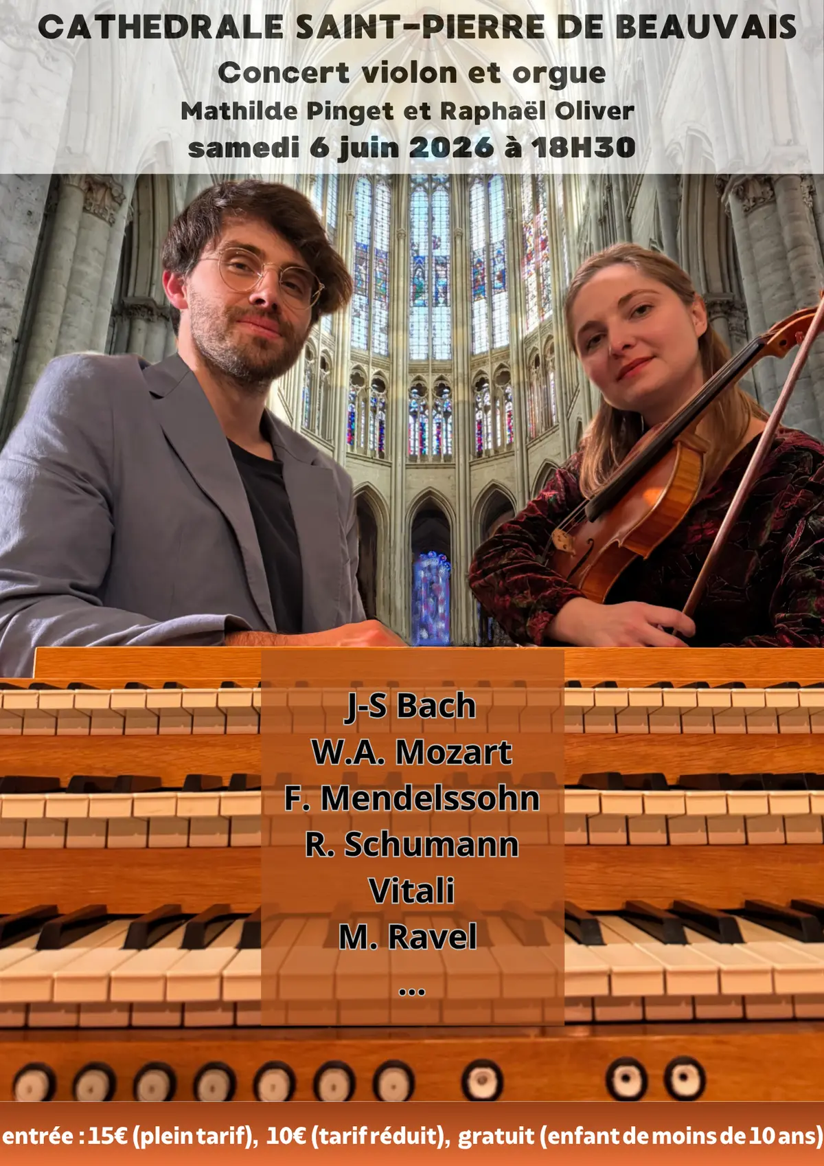 Concert d’orgue et violon à la cathédrale