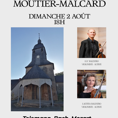 Concert dans l'église de Moutier Malcard Telemann, Bach, Mozart...