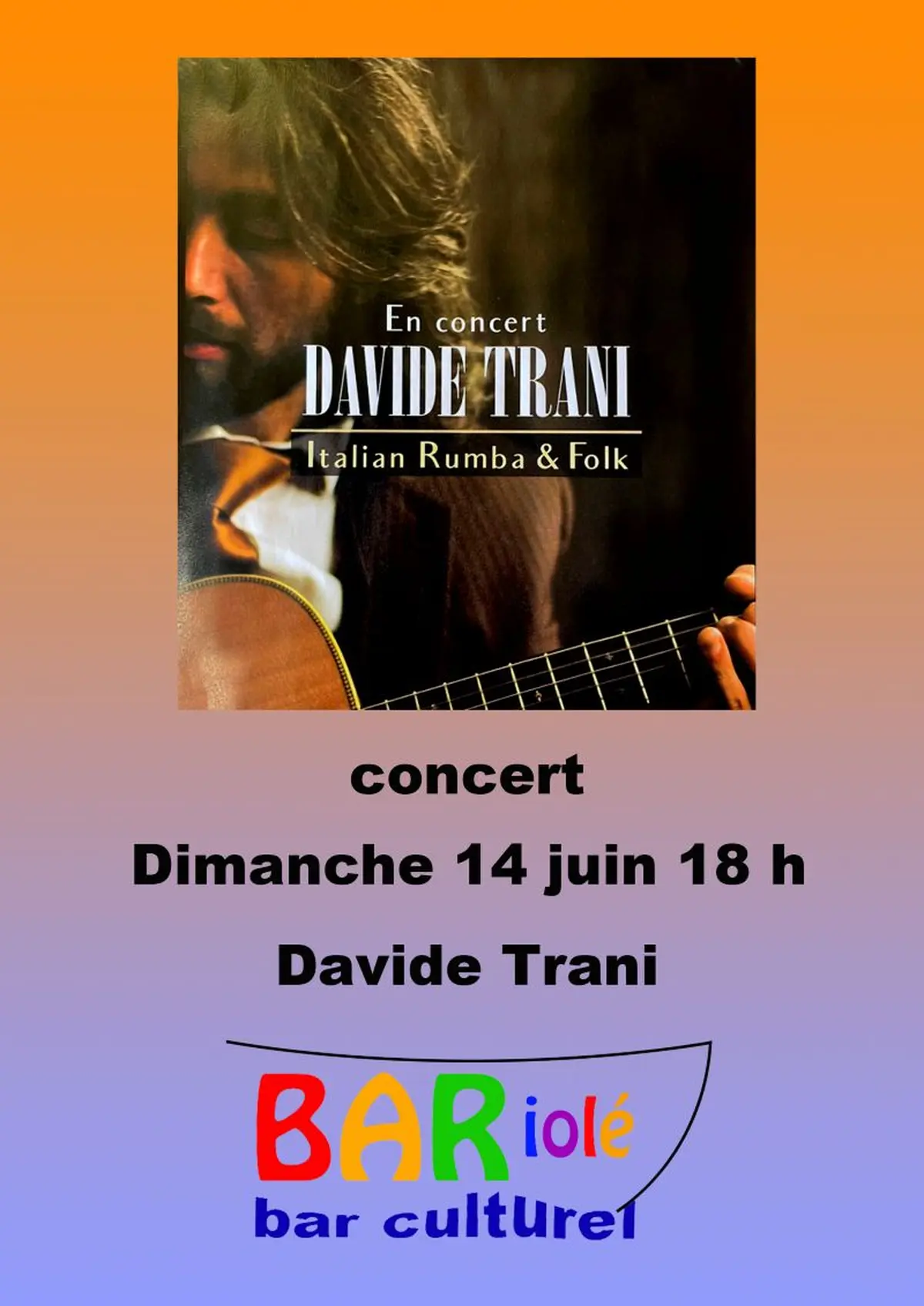 Concert David Trani - Italien Rumba et Folk