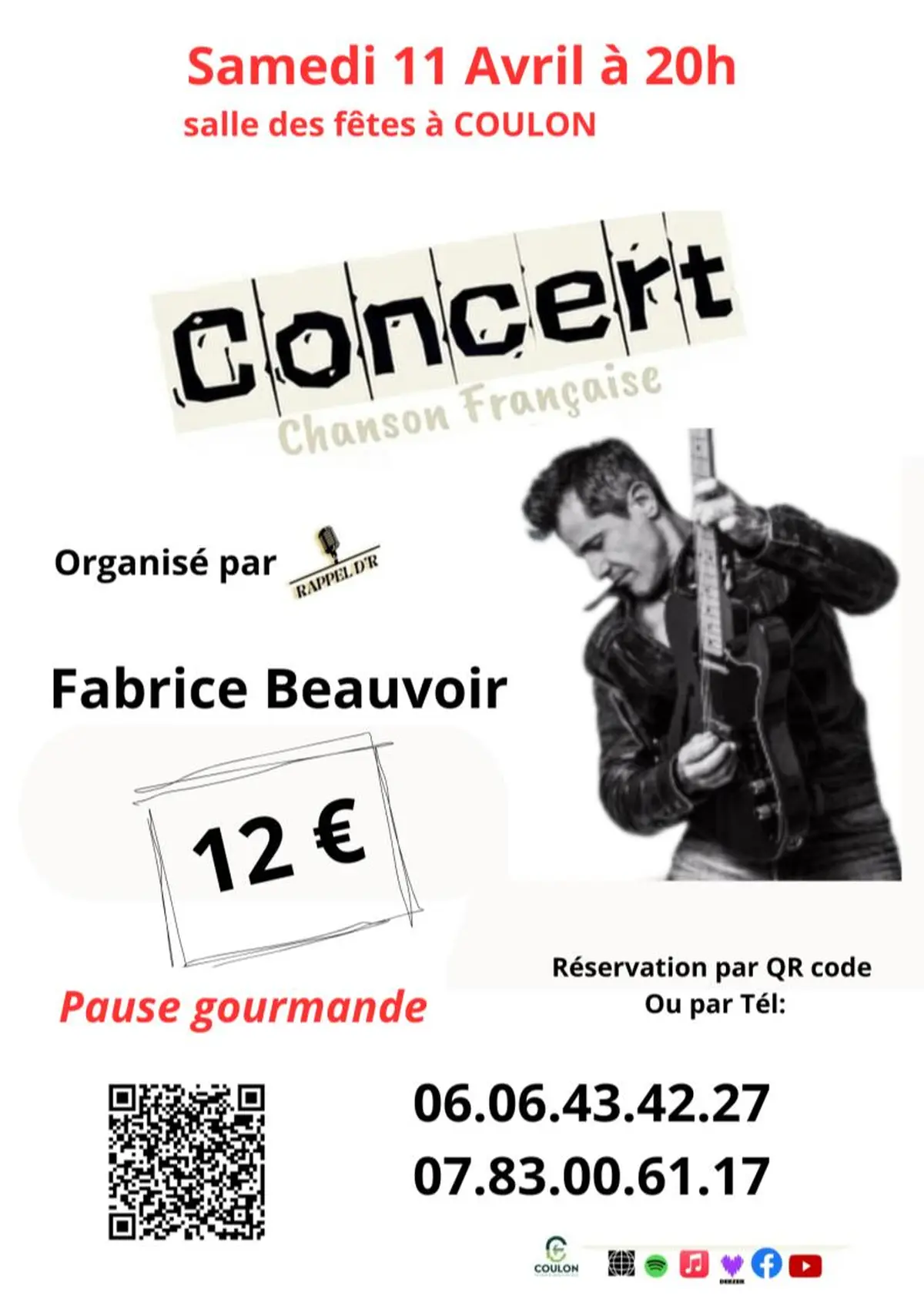 Concert de chanson francaise par Rappel d'R à Coulon