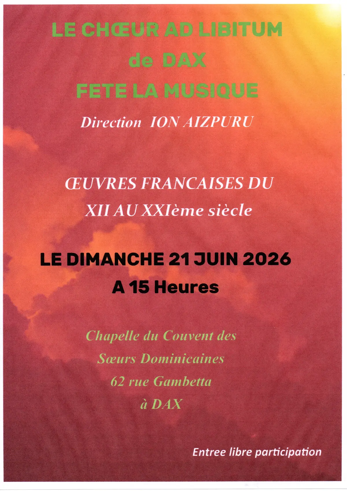 Concert de chant choral