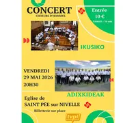 Concert de chants basque avec le choeur d'hommes Adixkideak et le choeur d'hommes Ikusiko