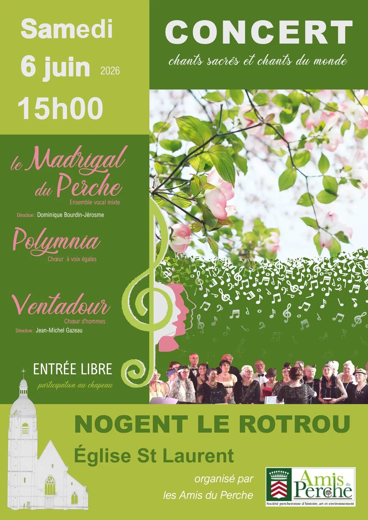 Concert de chants sacrés et du monde à l'Eglise St-Laurent