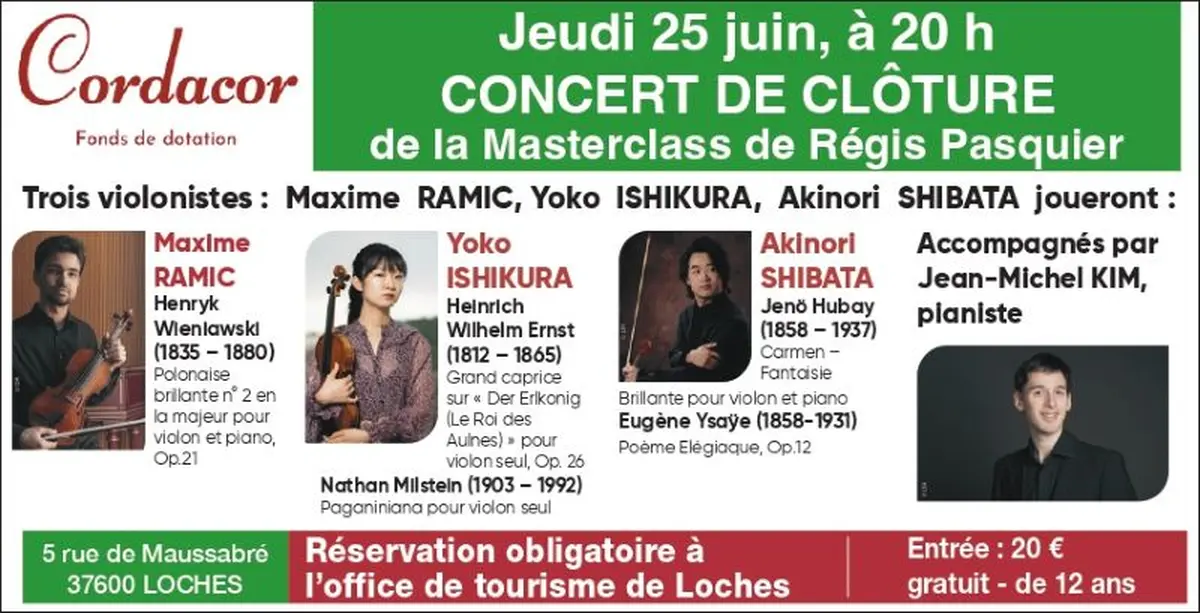 Concert de clôture Masterclass
