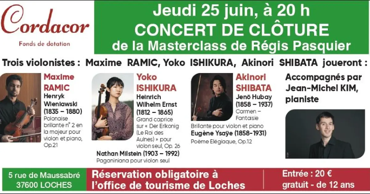 Concert de clôture Masterclass