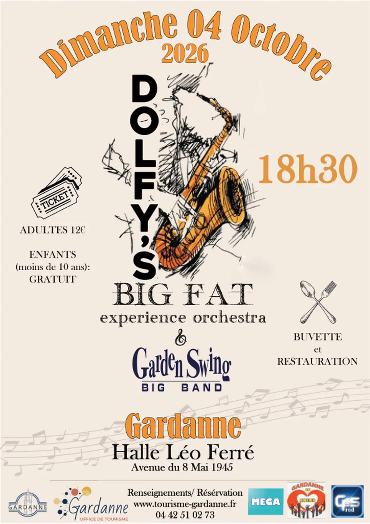 Concert de Dolfy's Big Fat Orchestra Experience & Garden Swing Big Band