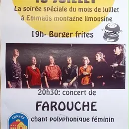 Concert de Farouche et Burger Frites