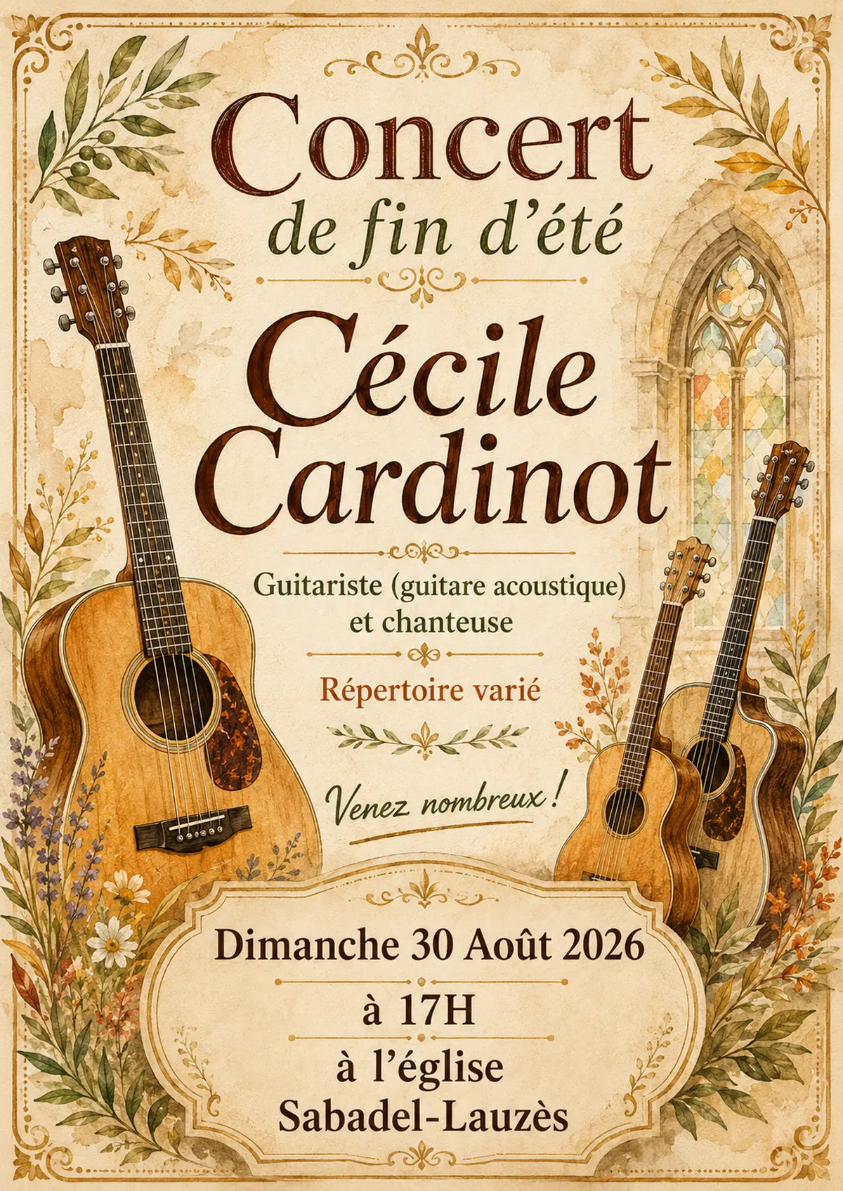 Concert de fin d'été : Cécile CARDINOT