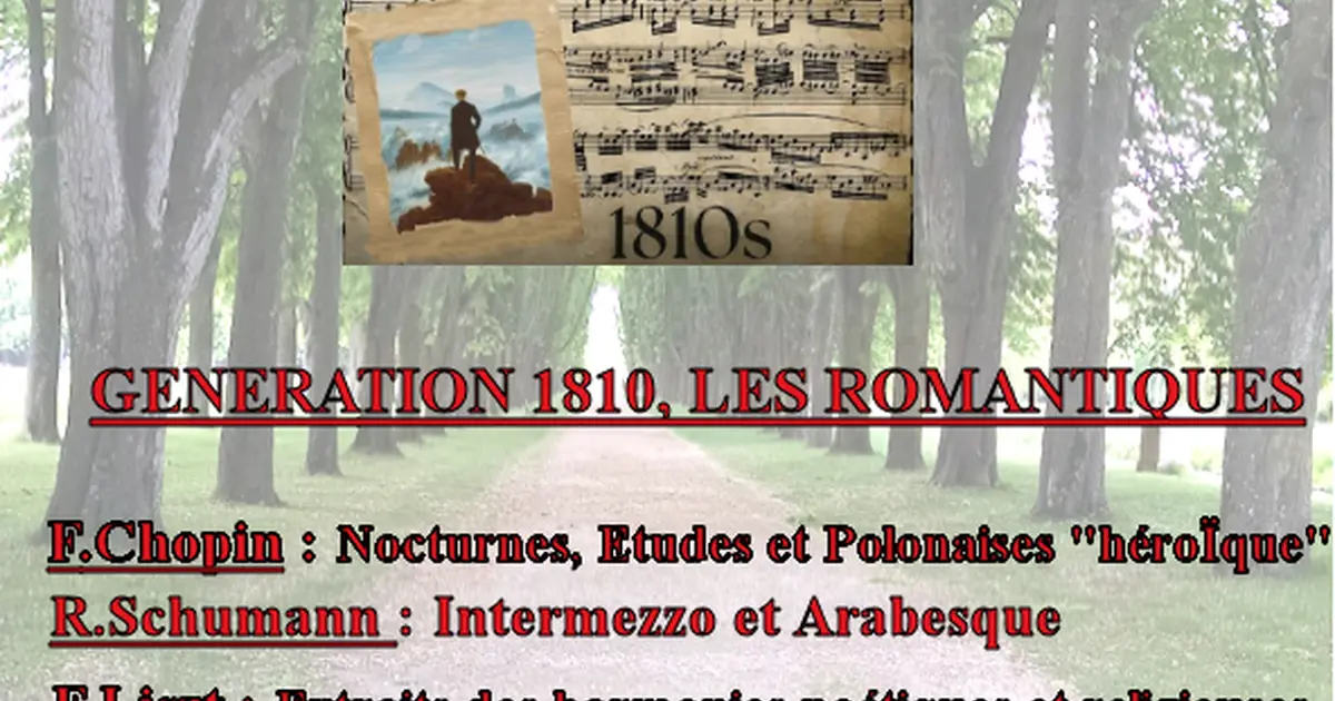 Concert de François Cornu : "Génération 1810, Les Romantiques"