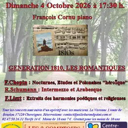 Concert de François Cornu : Génération 1810, Les Romantiques