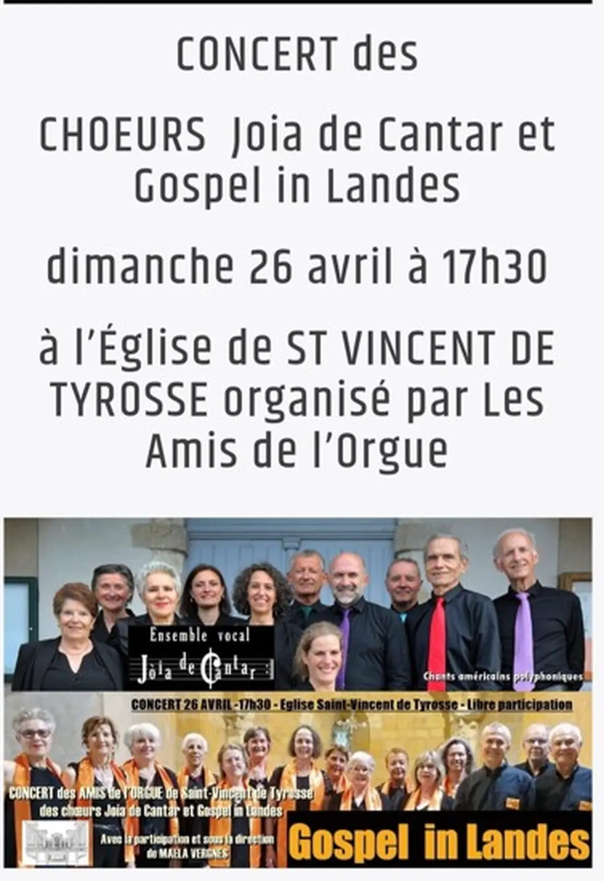 Concert de Gospel In Landes et Joia de Cantar