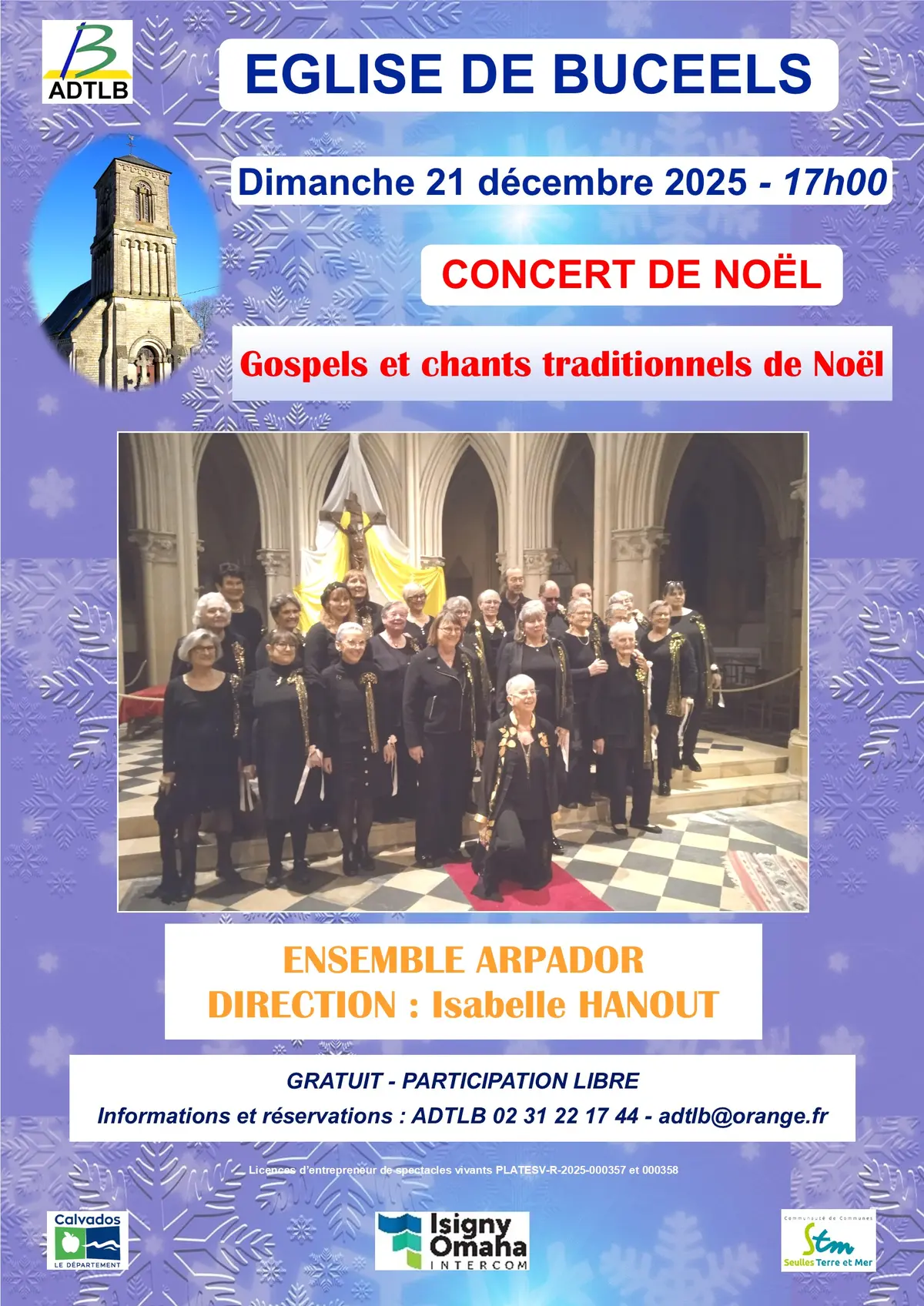 Concert de Gospels et chants traditionnels de Noël par l’Ensemble vocal ARPADOR