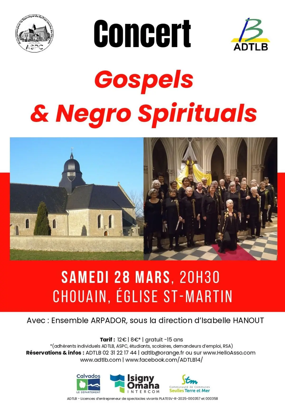 Concert de Gospels et Negro Spirituals par l'Ensemble vocal ARPADOR