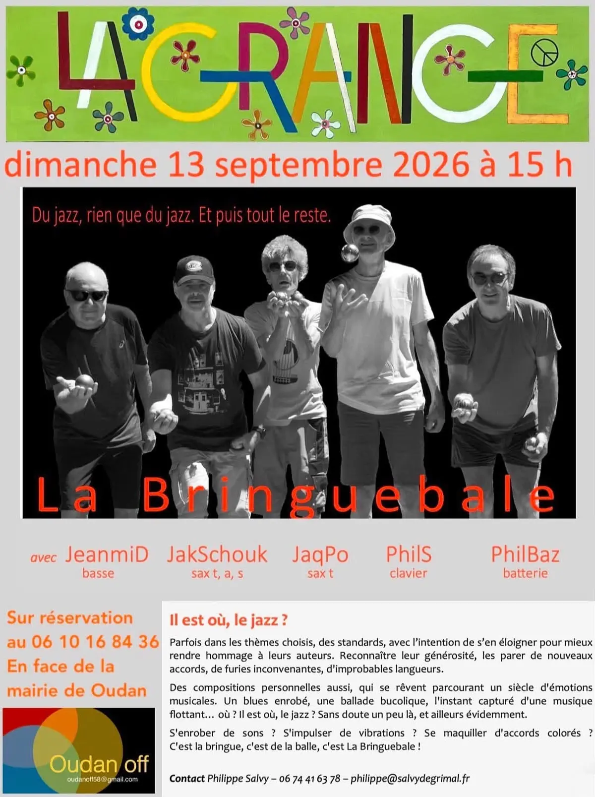 Concert de Jazz La Bringuebale à La Grange - Oudan Off