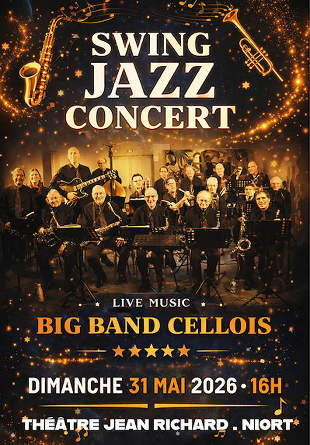 Concert de jazz par Big Band Cellois à Niort