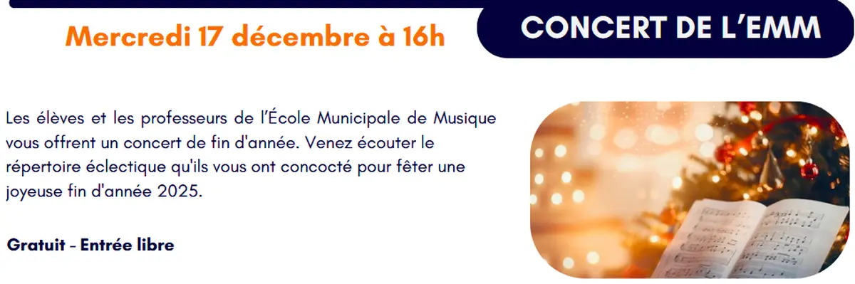 Concert de l'École Municipale de Musique