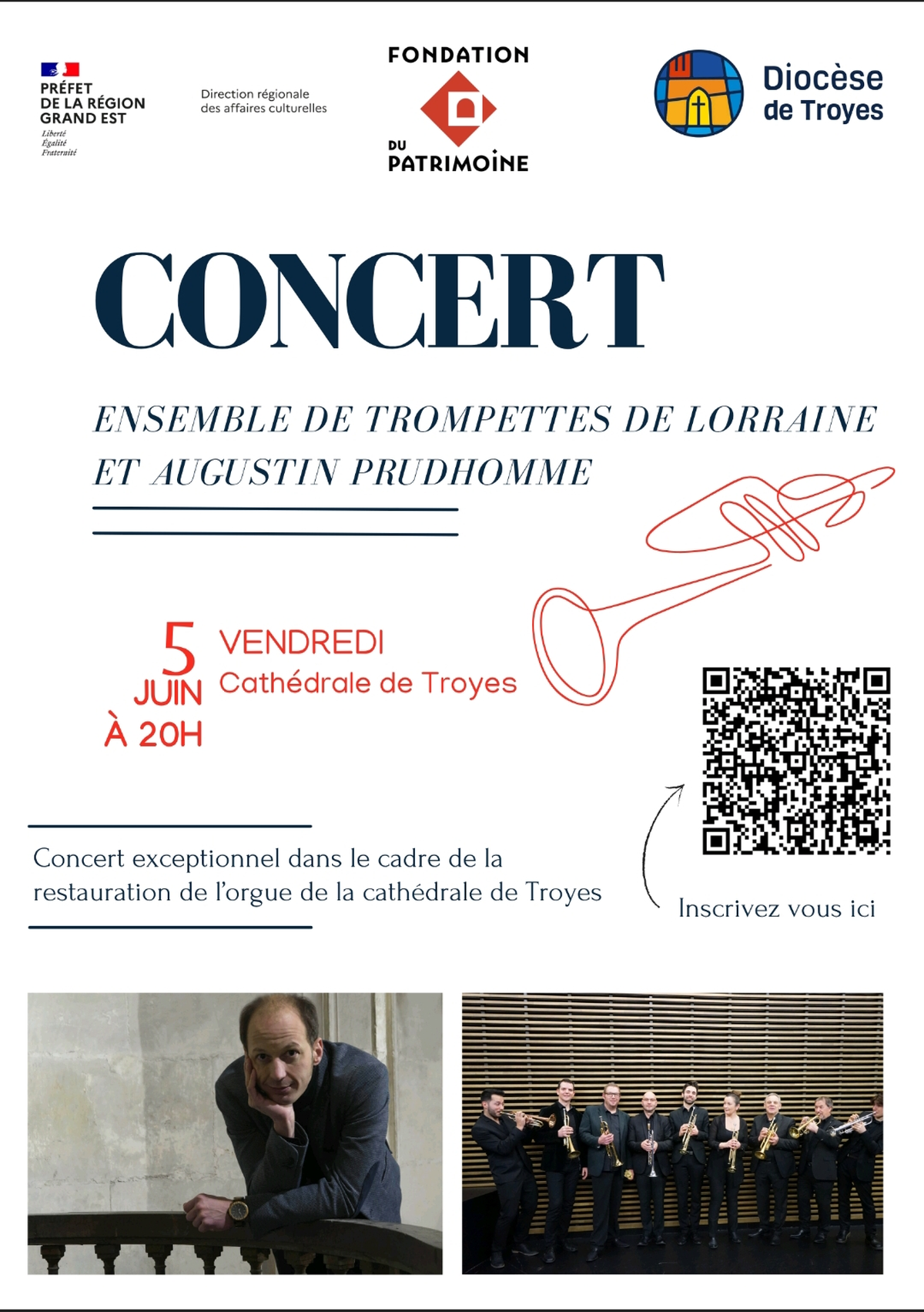 Concert de l'Ensemble des Trompettes de Lorraine et Augustin Prudhomme