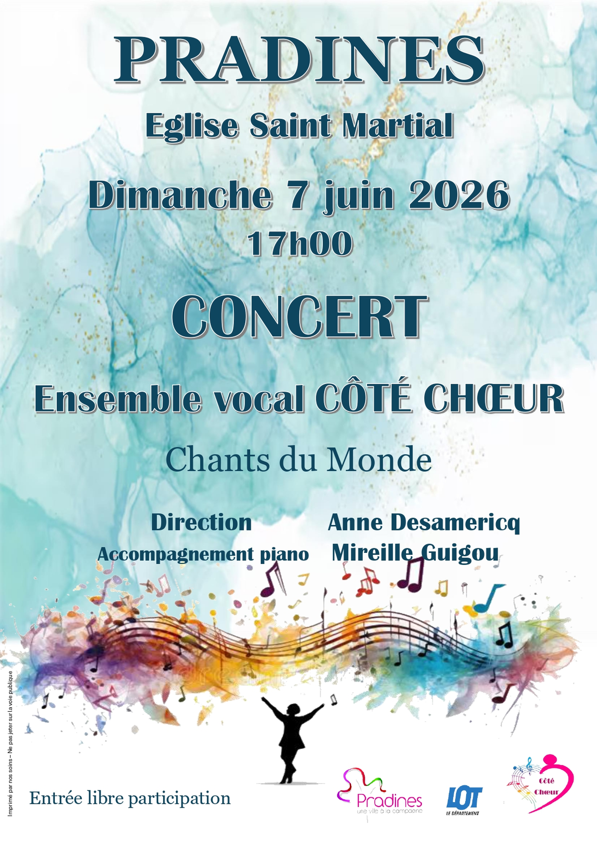 Concert de L'ensemble vocal Côté Choeur de Pradines