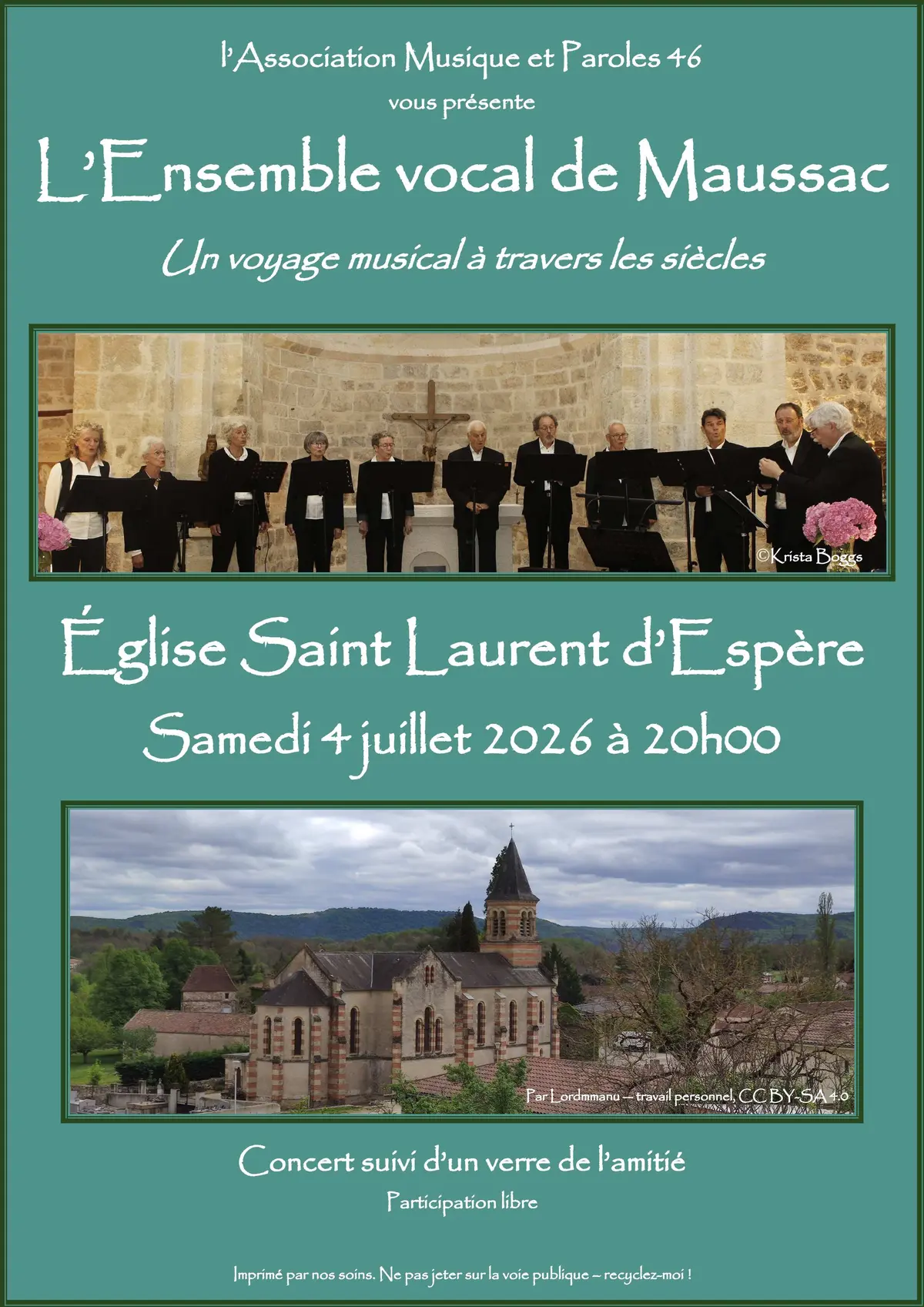 Concert de l'Ensemble vocal de Maussac