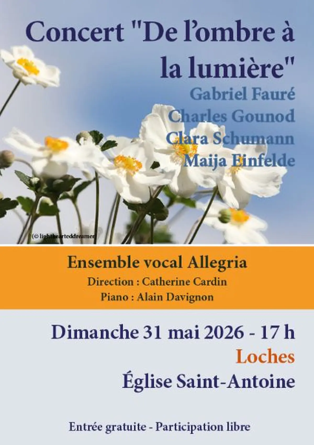 Concert De l'ombre à la lumière