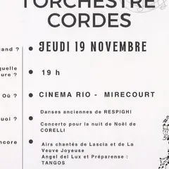 Concert de l'orchestre cordes de l'école intercommunale de musique de Mirecourt