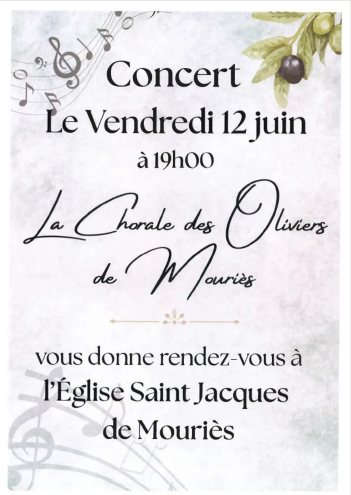 Concert de la Chorale des Oliviers