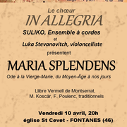 Concert de la chorale In Allegria : Maria Splendens