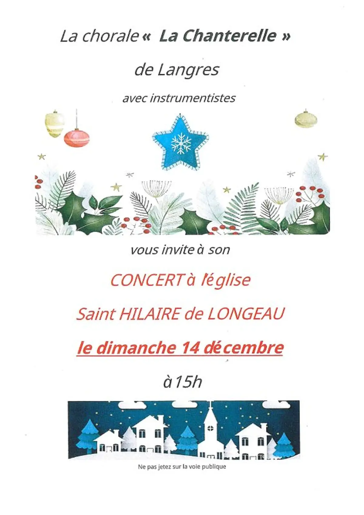 Concert de la Chorale La Chanterelle à Longeau