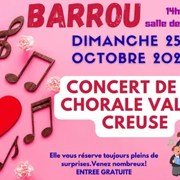Concert de la chorale Val de Creuse de Barrou
