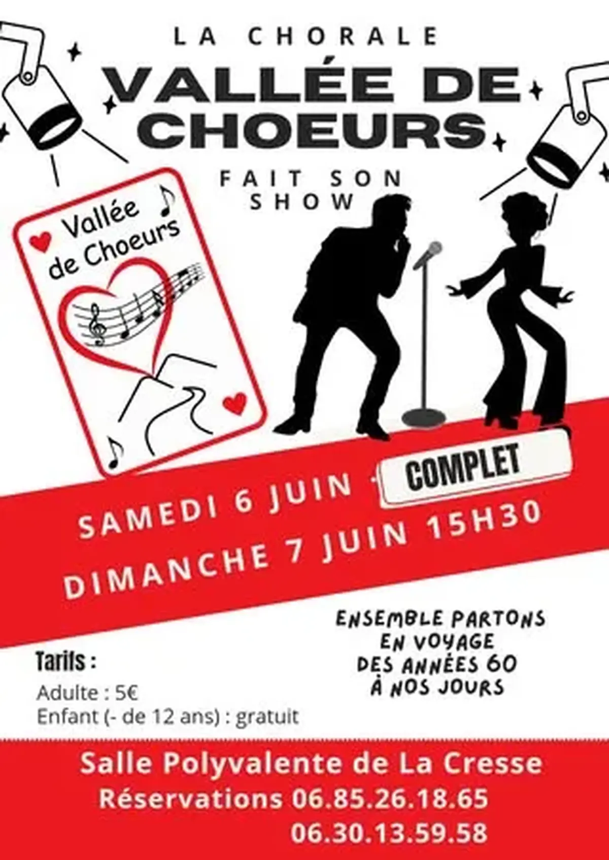 Concert de la chorale  Vallées de choeurs  - COMPLET