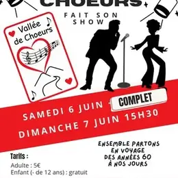 Concert de la chorale  Vallées de choeurs  - COMPLET