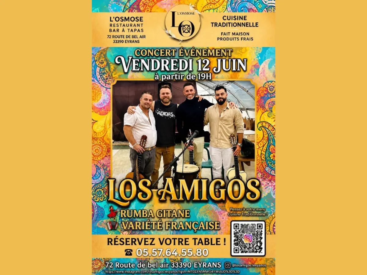 Concert de Los Amigos au restaurant l'Osmose