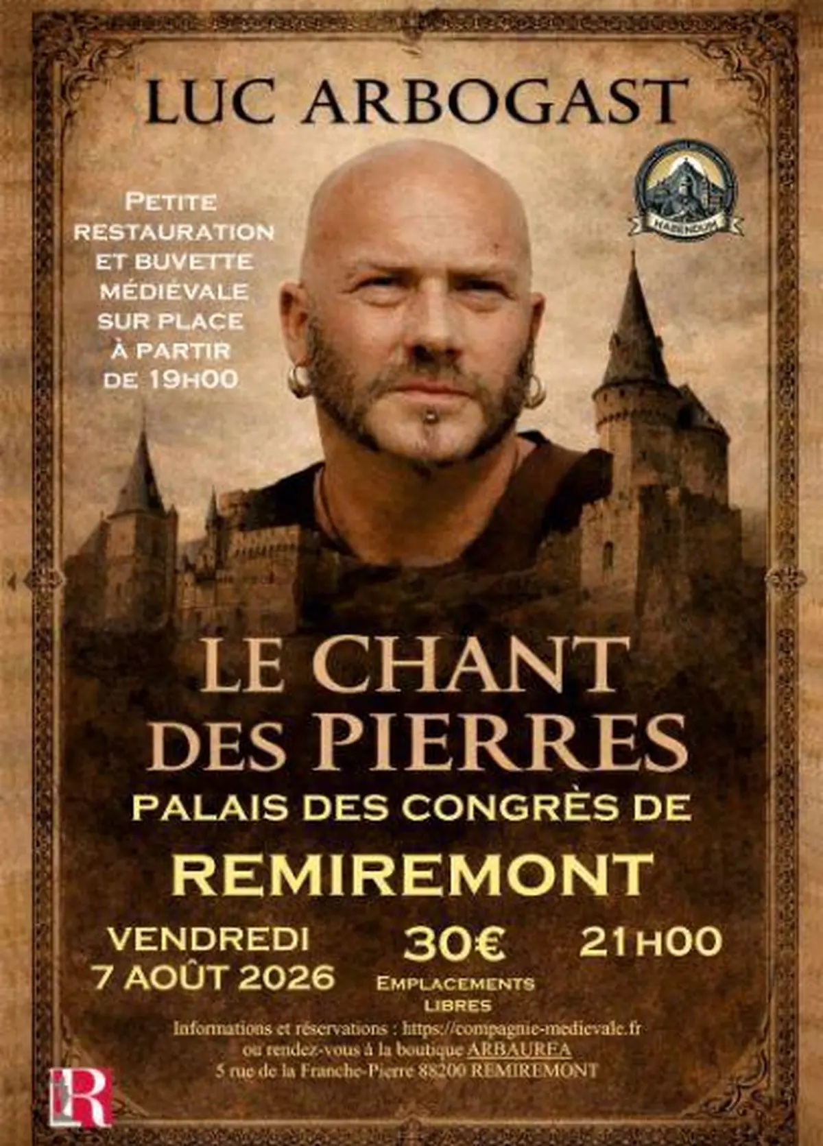 Concert de Luc ARBOGAST  : le Chant des Pierres