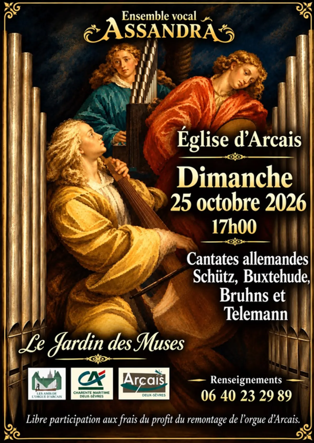 Concert de musique baroque dans l'églsie d'Arcais