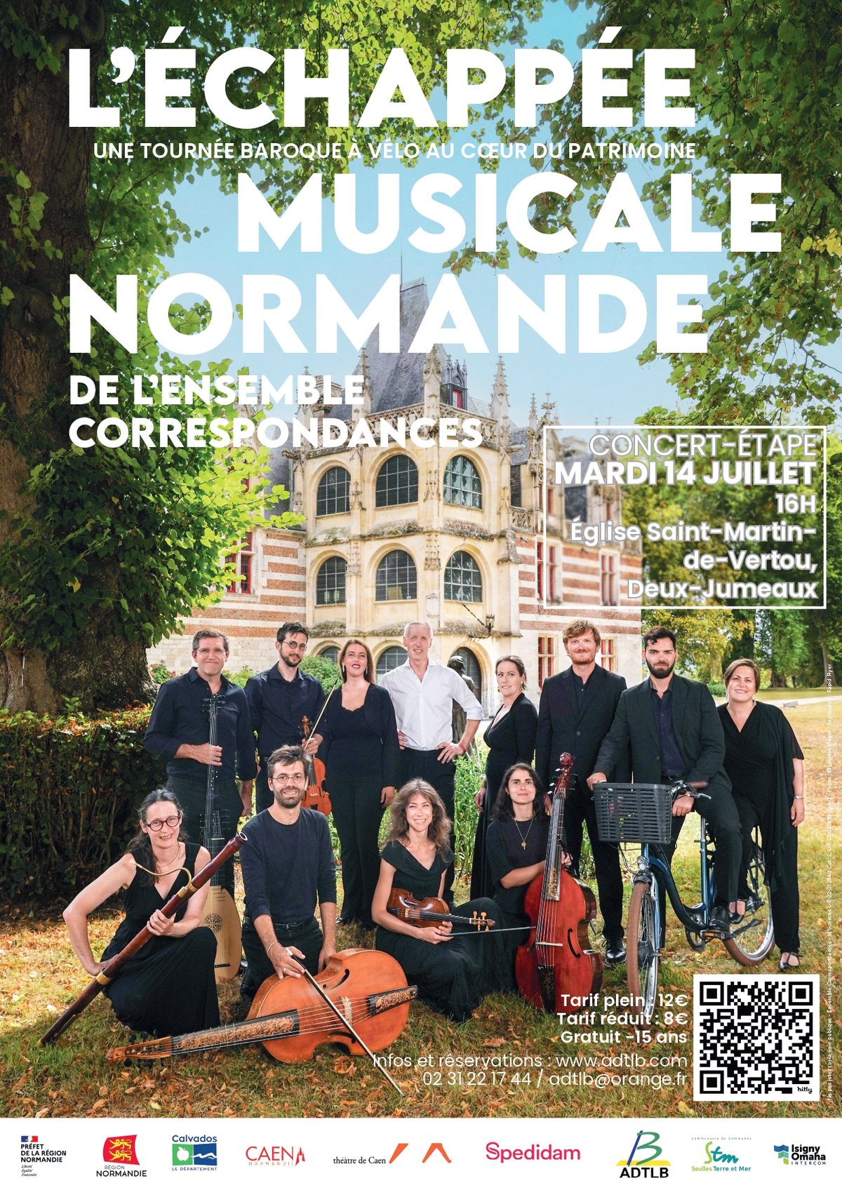 Concert de musique baroque par l’Ensemble Corrrespondances et balade à vélo