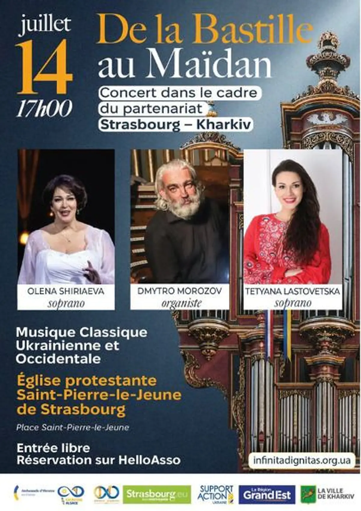 Concert de musique classique ukrainienne et occidentale à l'église Saint-Pierre-le-Jeune de Strasbourg