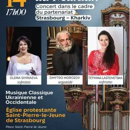 Concert de musique classique ukrainienne et occidentale à l'église Saint-Pierre-le-Jeune de Strasbourg