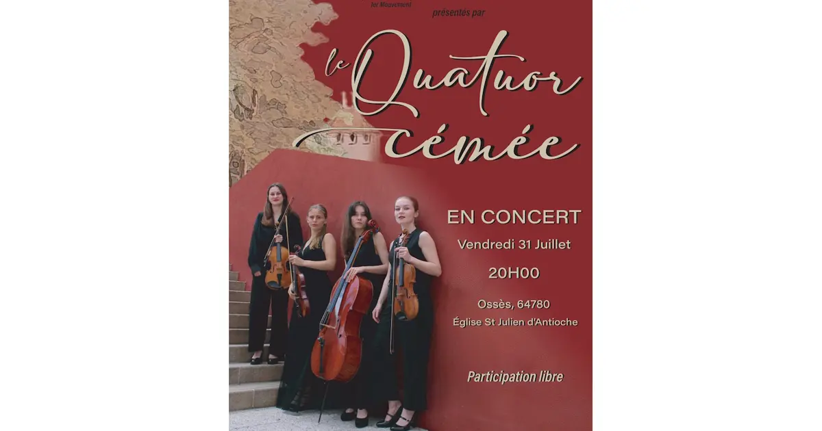 Concert de musique de chambre : Le Quatuor Cémée
