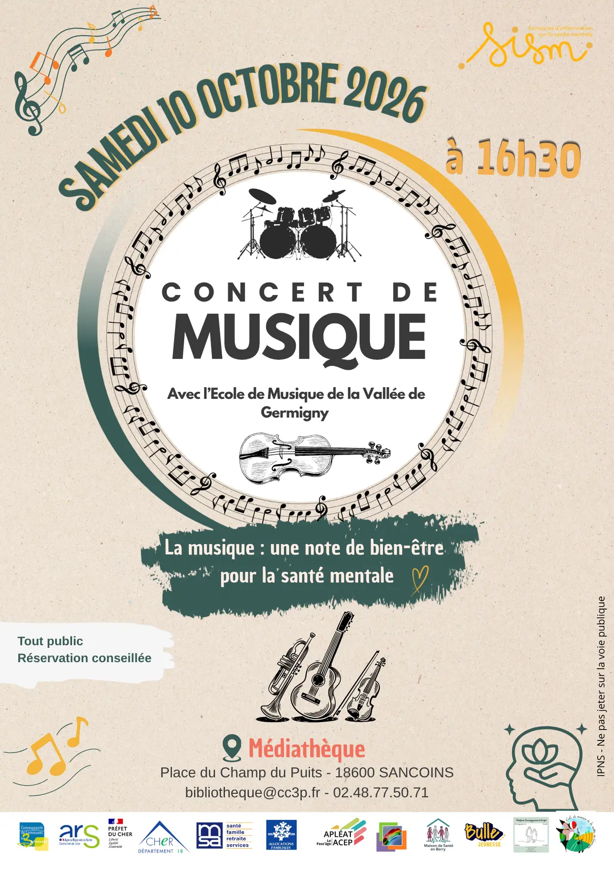 Concert de musique : « La musique : une note de bien-être pour la santé mentale »
