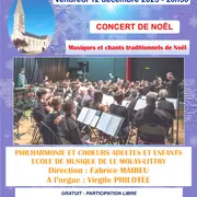 Concert de musiques et chants traditionnels de Noël par la Philharmonie Municipale des Mineurs et les chorales adultes et enfants de l’Ecole de musique