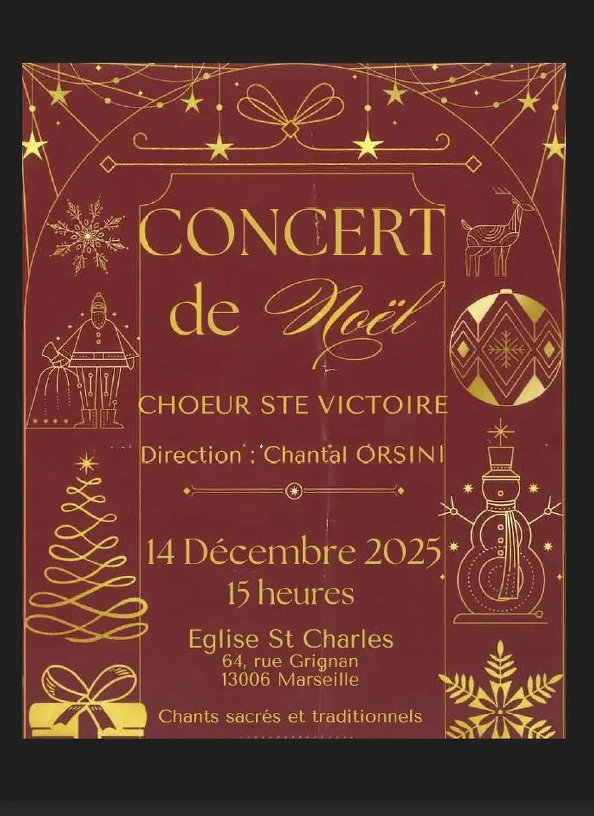 Concert de Noël avec le choeur Sainte Victoire