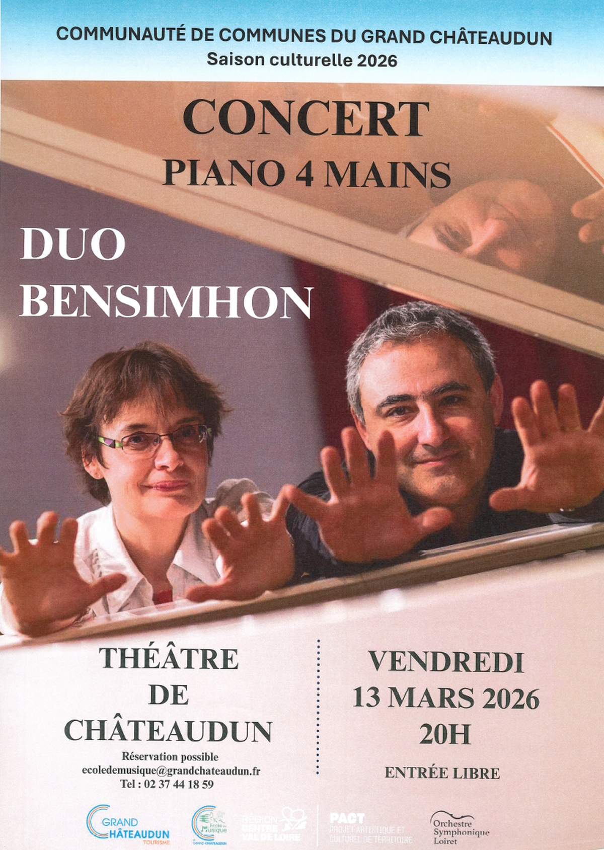 Concert de piano à 4 mains avec le duo Bensimhon