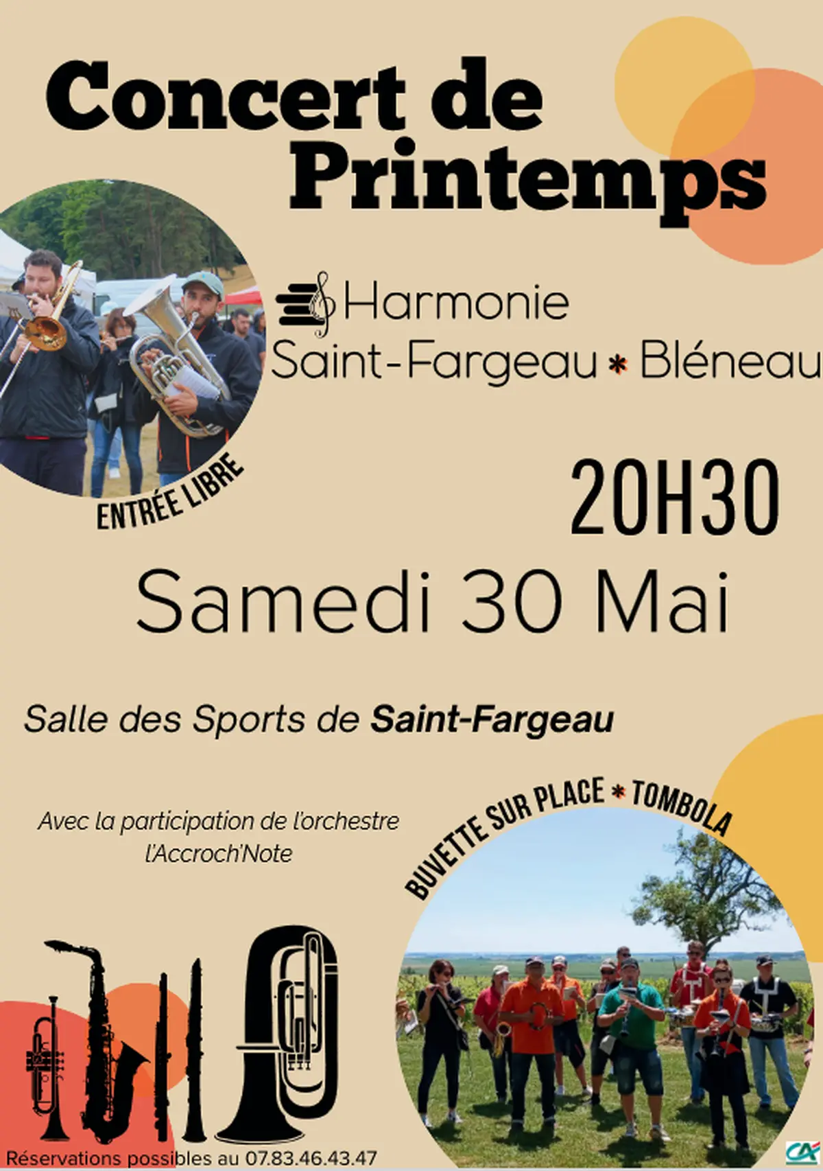 Concert de printemps de l'Entente Musicale Saint-Fargeau / Bléneau