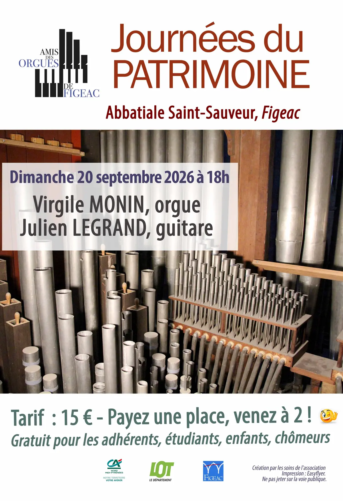 Concert des Amis des Orgues à Figeac