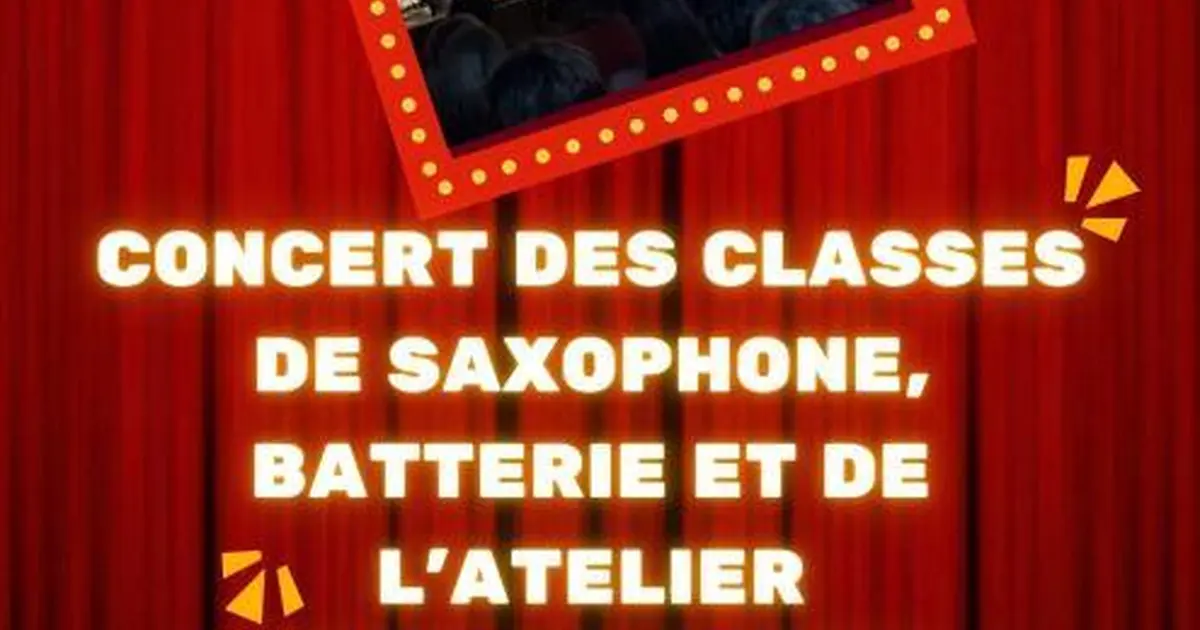 Concert des classes de saxophone et batterie et de l’atelier improvisation